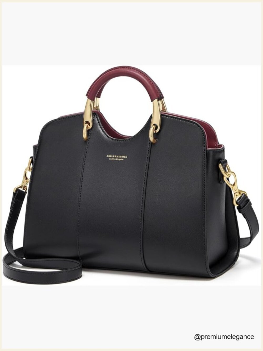 Genuine Leather Satchel Bag - Large Top Handle Tote Shoulder Bag for Women